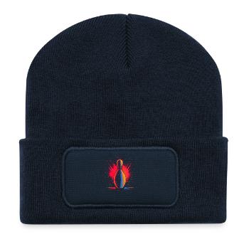 Bowling Retrowave - Recycled Patch Beanie - french navy - Front