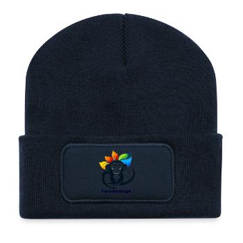 Color Monkey - Recycled Patch Beanie - french navy - Front