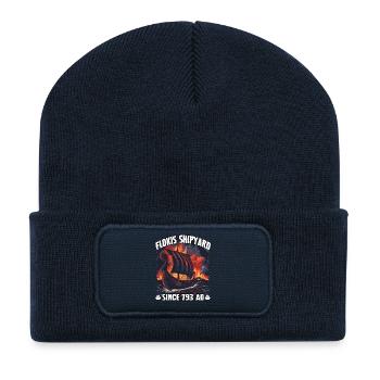 Viking Shipyard Fire Sky - Recycled Patch Beanie - french navy - Front