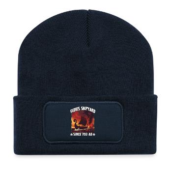 Floki Shipyard Fire 193AD - Recycled Patch Beanie - french navy - Front