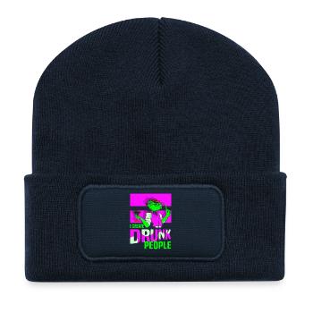 waiter bartender bartender bartender barchef - Recycled Patch Beanie - french navy - Front