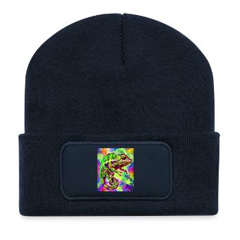 chameleon - Recycled Patch Beanie - french navy - Front