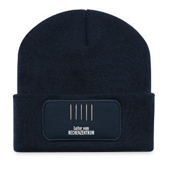 Rechenzentrum - Recycelte Patch Beanie - French Navy - Vorne