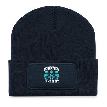 Robotics Is My Sport Robotertechnik STEM Robotik - Recycled Patch Beanie - french navy - Front