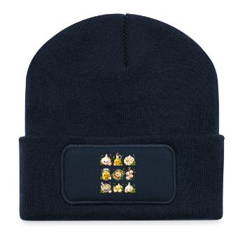 Kawaii Garlic | Kitchen & Cooking - Recycled Patch Beanie - french navy - Front