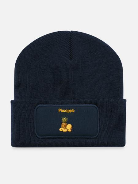 Ananas Tropical Vibes Vintage Shirt - Recycelte Patch Beanie - French Navy