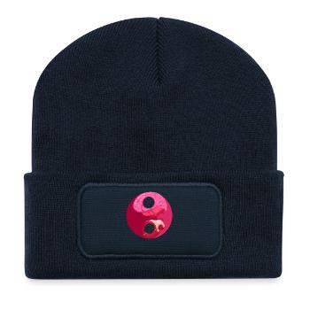 Qigong Qi Gong Tai Chi Chigong USA Flagge - Recycelte Patch Beanie - French Navy - Vorne