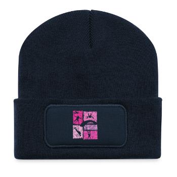 Fallschirmspringer Freifall Fallschirm Extremsport - Recycelte Patch Beanie - French Navy - Vorne