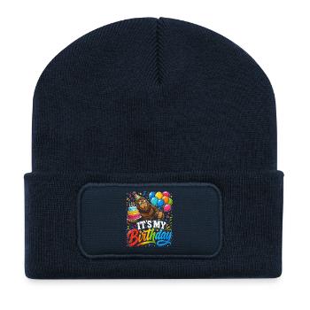 Bigfoot Geburtstag Fiesta - Recycelte Patch Beanie - French Navy - Vorne