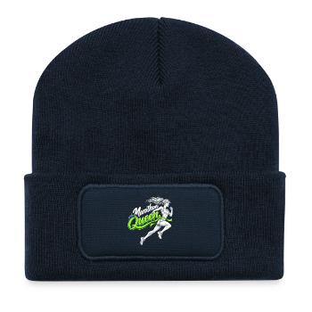 Marathon Queen – Manga-Läuferin - Recycelte Patch Beanie - French Navy - Vorne