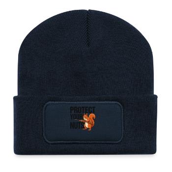Protect Your Nuts - Recycelte Patch Beanie - French Navy - Vorne