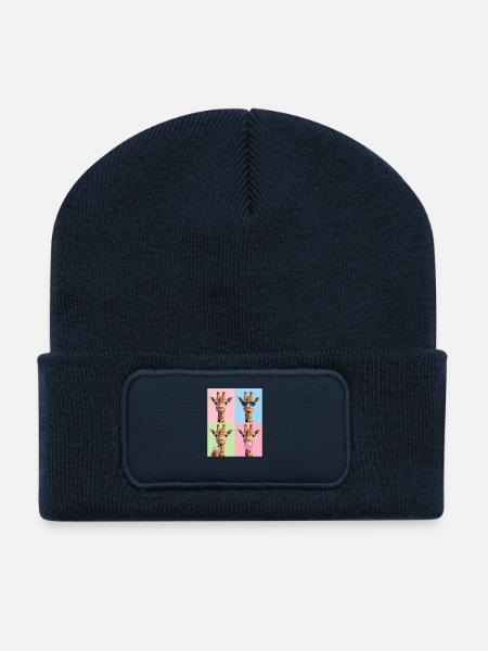 Giraffen Giraffe - Recycelte Patch Beanie - French Navy