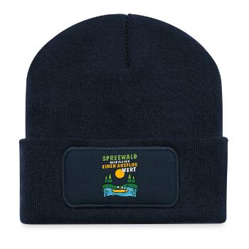 SPREEWALD AUSFLUG - Recycelte Patch Beanie - French Navy - Vorne