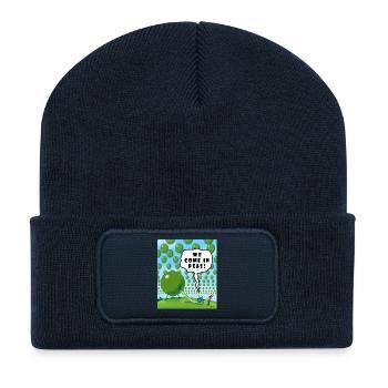 WE COME IN PEAS! - Recycled Patch Beanie - french navy - Front