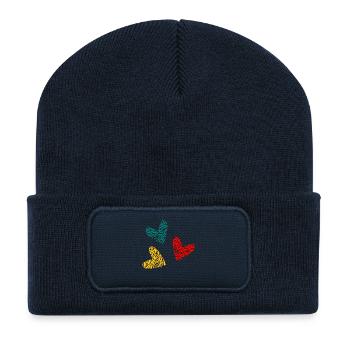 COUPLE. JUST MARRIED. Bachelorette party. VALENTINE'S DAY. LOVE. - Recycled Patch Beanie - french navy - Front
