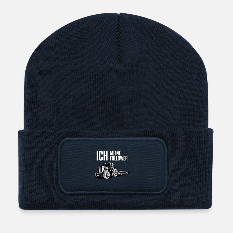 Moi et mes abonnés – Édition Traktor - Beanie recyclé à patch - bleu marine