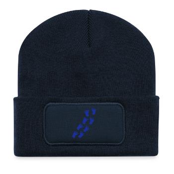 Baby - Feet - Recycled Patch Beanie - french navy - Front