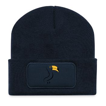 toucan silhouette - Recycled Patch Beanie - french navy - Front