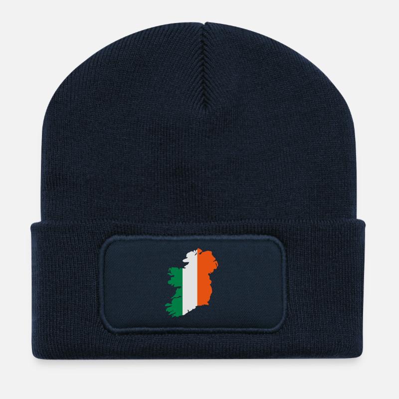 Irland - Recycelte Patch Beanie - French Navy