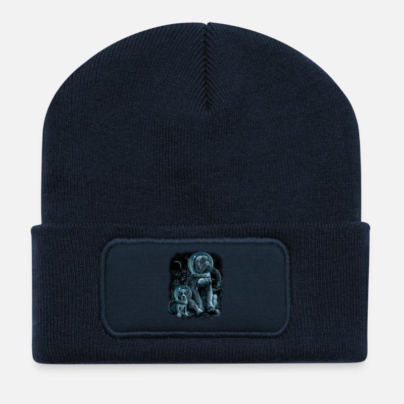 WE MISS HOME - Beanie recyclé à patch - bleu marine