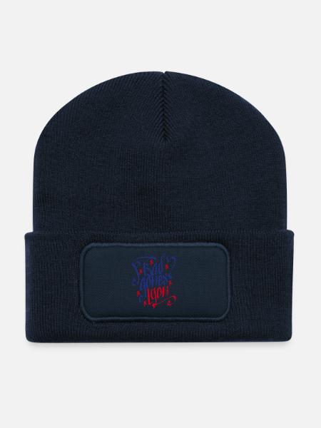 Bad Gones Lyon - Beanie recyclé à patch - bleu marine