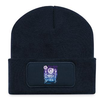 Vintage Halloween Spook Show Temple of Mystery - Recycelte Patch Beanie - French Navy - Vorne