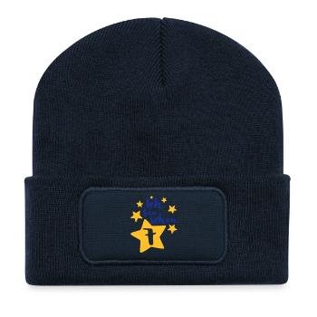 Ich bin schon Sieben! - Recycelte Patch Beanie - French Navy - Vorne