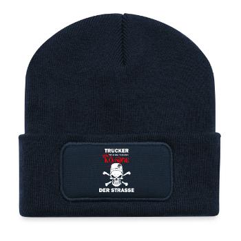 LKW-Fahrer . Trucker sind die Könige der Strasse - Recycelte Patch Beanie - French Navy - Vorne