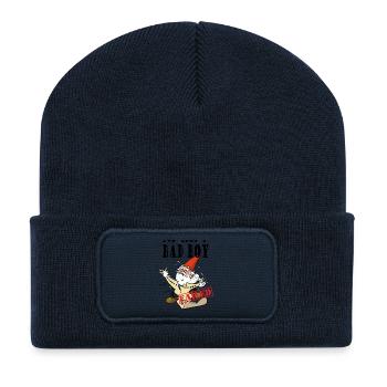 Chocked Xmas Gnome - Recycelte Patch Beanie - French Navy - Vorne