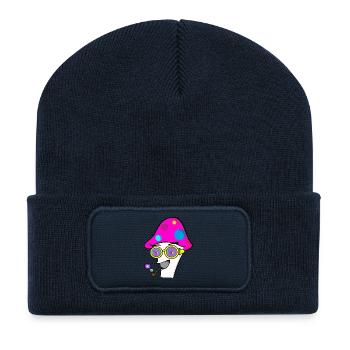Hallu-pilz - Recycelte Patch Beanie - French Navy - Vorne