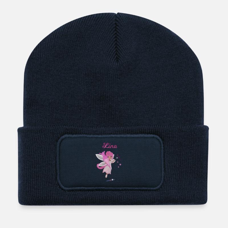 Einschulung Lina - Recycelte Patch Beanie - French Navy