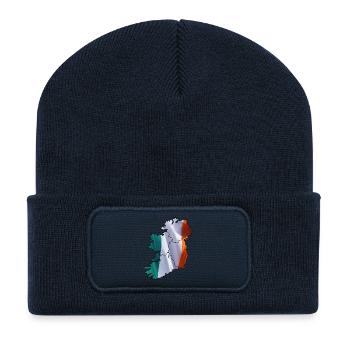 Ireland flag mapped - Recycled Patch Beanie - french navy - Front