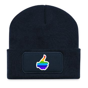 Daumen hoch 2 - Recycelte Patch Beanie - French Navy - Vorne