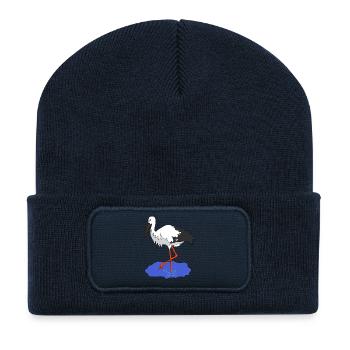 stork - Recycled Patch Beanie - french navy - Front