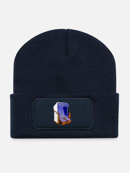 Strandkorb - Recycelte Patch Beanie - French Navy