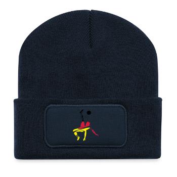 Germany soccer male de - Recycelte Patch Beanie - French Navy - Vorne