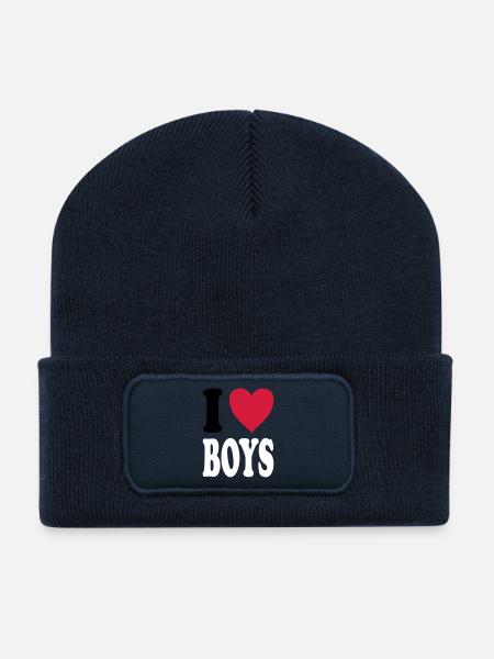 I love BOYS - Recycled Patch Beanie - french navy