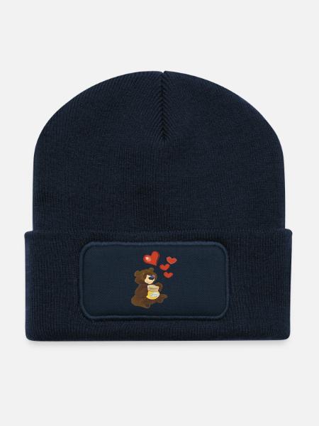 Bär - Recycelte Patch Beanie - French Navy