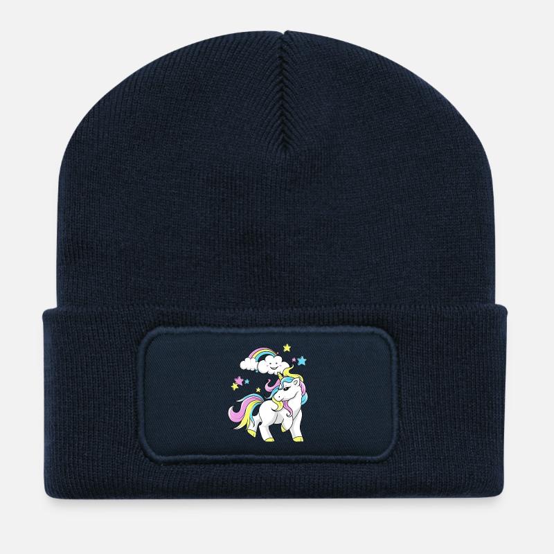 licorne - Beanie recyclé à patch - bleu marine