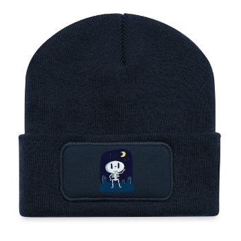 rainbow sun clouds weather rainbow sun cloud42 - Recycled Patch Beanie - french navy - Front