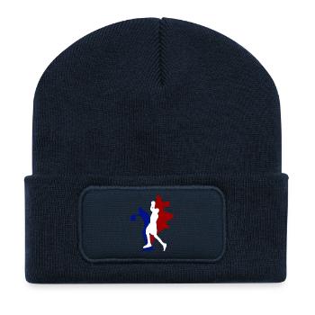 basketball - Recycelte Patch Beanie - French Navy - Vorne