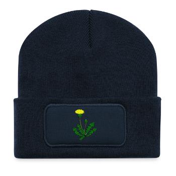 Löwenzahn Pusteblume - Recycelte Patch Beanie - French Navy - Vorne