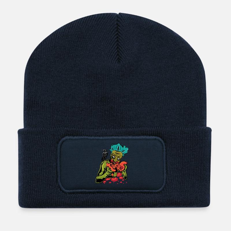 zombi - Beanie recyclé à patch - bleu marine