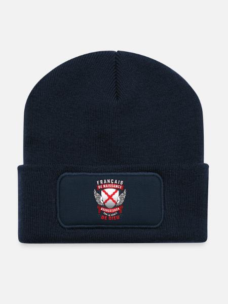 Bourguignon Grâce de Dieu - Beanie recyclé à patch - bleu marine