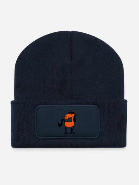 Pferd - Recycelte Patch Beanie - French Navy