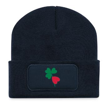 cloverleaf - Recycelte Patch Beanie - French Navy - Vorne