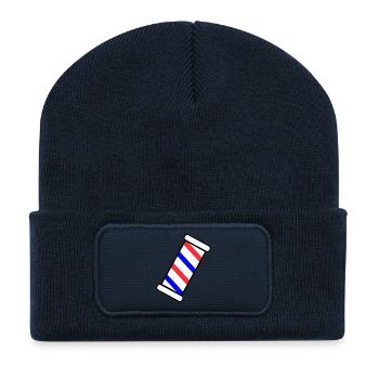 Barber Pole US style - Recycled Patch Beanie - french navy - Front