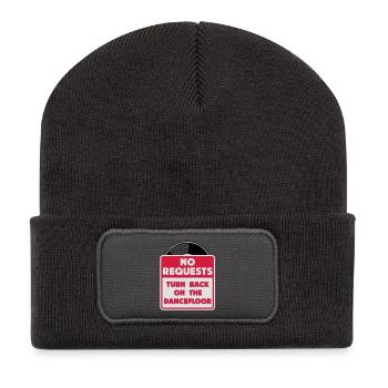 no_requests_03 - Recycled Patch Beanie - dark grey - Front