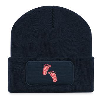 pieds liberty rouge - Beanie recyclé à patch - bleu marine - Devant