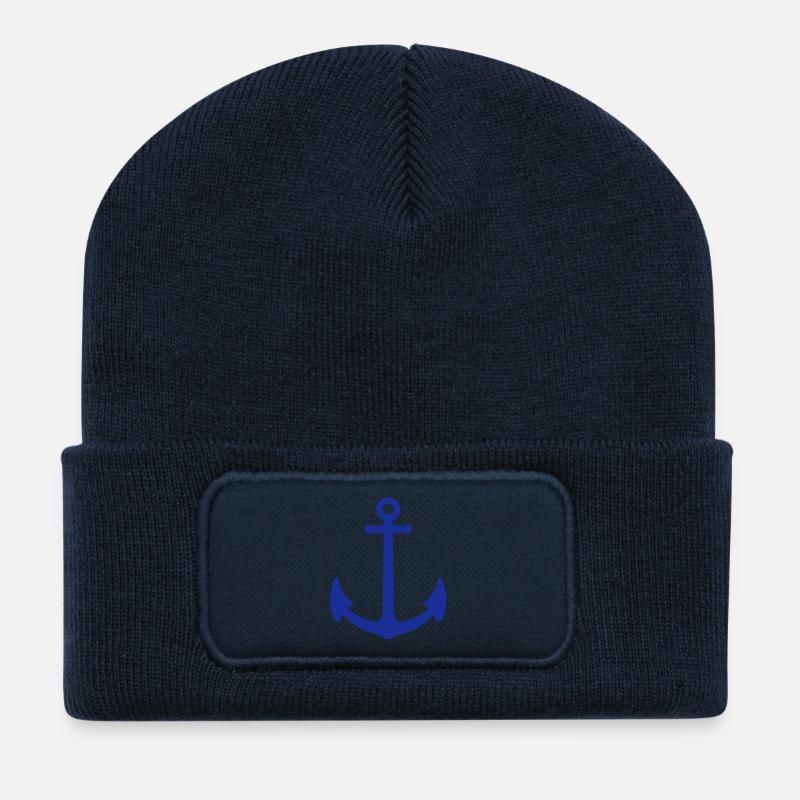 anchor - Recycled Patch Beanie - french navy